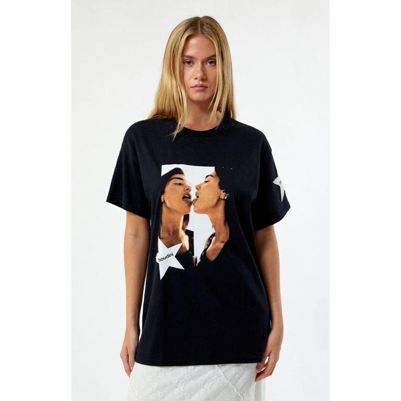 PacSun Women's Dua Lipa Houdini Boyfriend T-Shirt Hoodie, Sweatshirt | DripVista.com