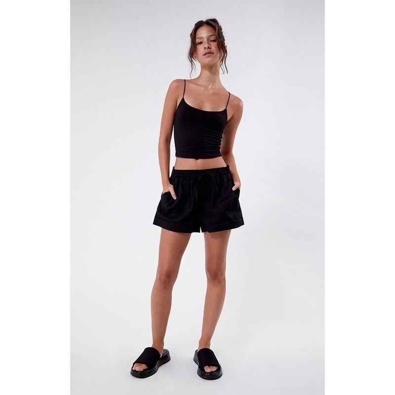 PacSun Women's Elastic Waist Linen Shorts T-Shirts, Hoodie, Sweatshirt | DripVista.com
