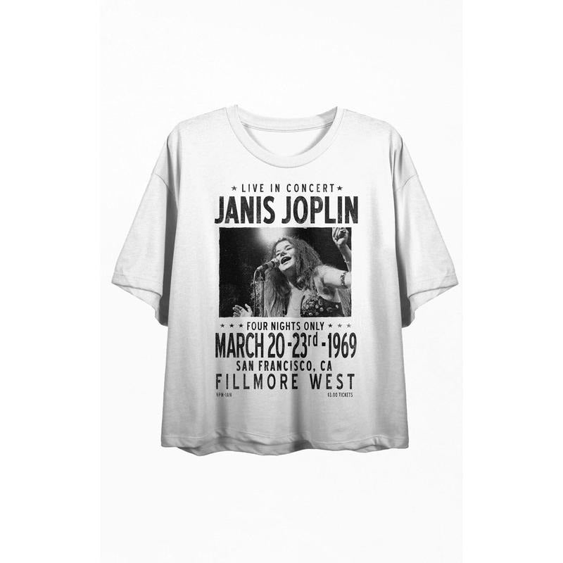 PacSun Women's Janis Joplin Cropped T-Shirt Hoodie, Sweatshirt | DripVista.com