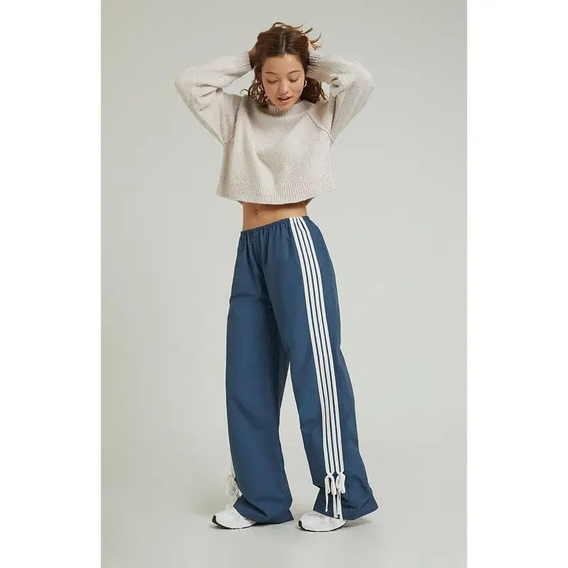 PacSun Women's Navy Wide Leg Track Pants T-Shirts, Hoodie, Sweatshirt | DripVista.com