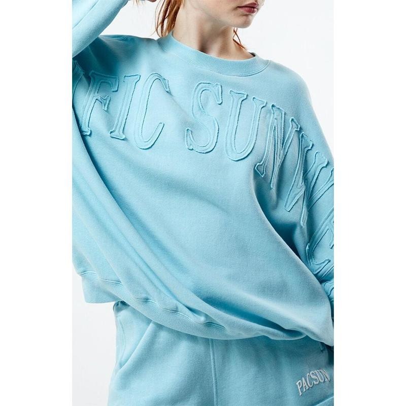PacSun Women's Pacific Sunwear Applique Crew Neck Sweatshirt T-Shirts, Hoodie | DripVista.com