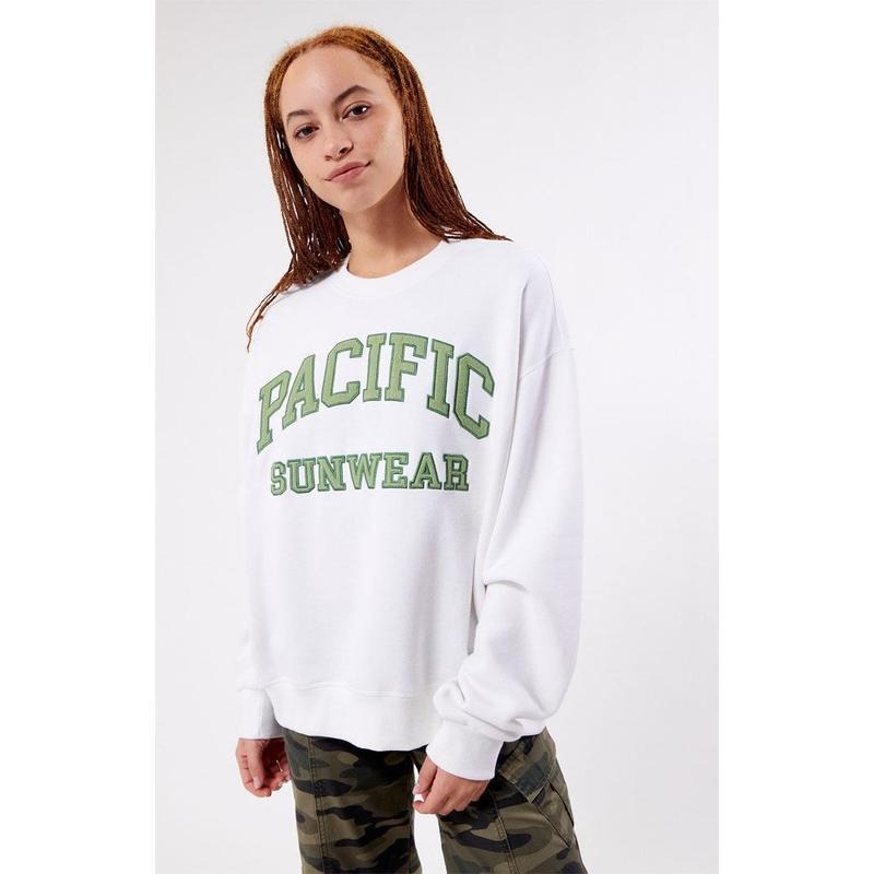 PacSun Women's Pacific Sunwear Arch Crew Neck Sweatshirt T-Shirts, Hoodie | DripVista.com