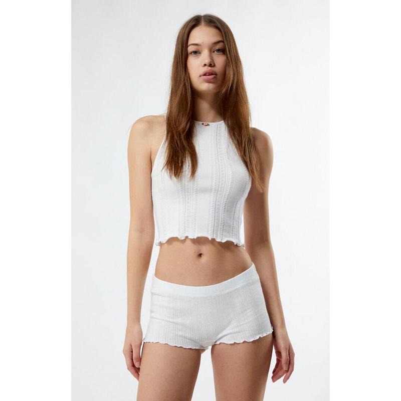 PacSun Women's Pointelle Mini Pajama Shorts T-Shirts, Hoodie, Sweatshirt | DripVista.com