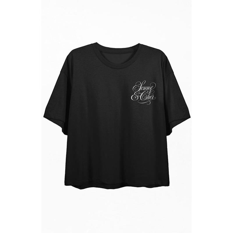 PacSun Women's Sonny & Cher Two Of Us Cropped T-Shirt Hoodie, Sweatshirt | DripVista.com