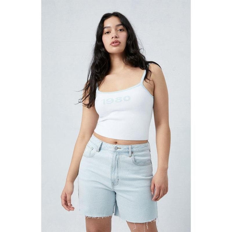 PacSun Women's Stretch Light Indigo Curve Denim Dad Shorts T-Shirts, Hoodie, Sweatshirt | DripVista.com