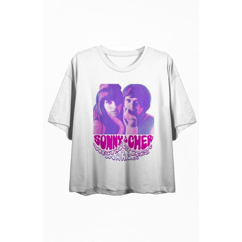 PacSun Women's Westbursy Sonny & Cher T-Shirt Hoodie, Sweatshirt | DripVista.com