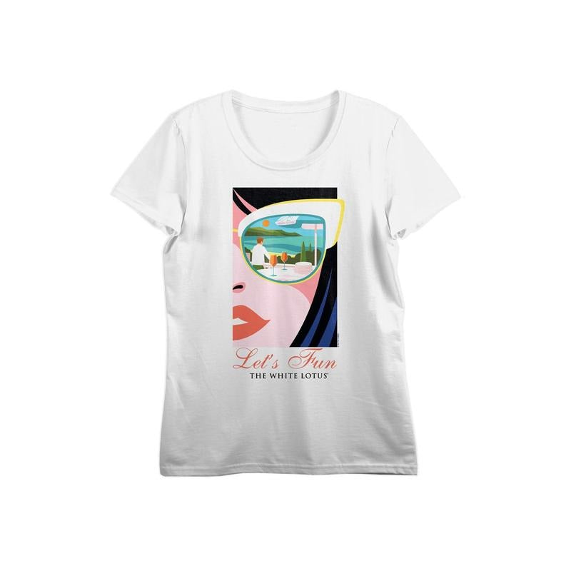 PacSun Women's White Lotus Half Face T-Shirt Hoodie, Sweatshirt | DripVista.com
