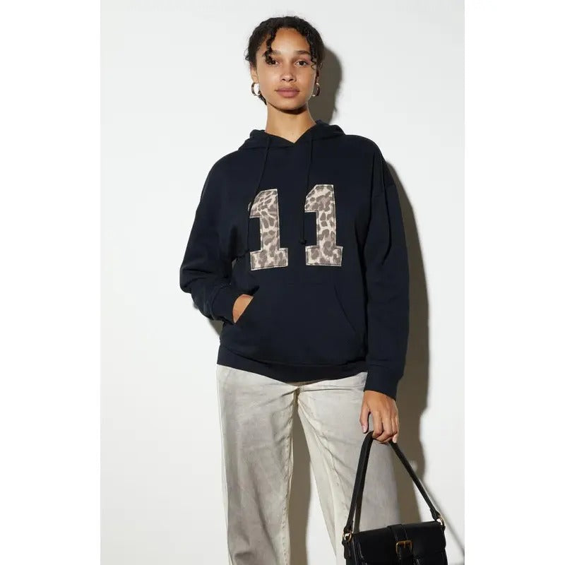 Pacsun Women's 11 Leopard Fill Hoodie T-Shirts, Sweatshirt | DripVista.com