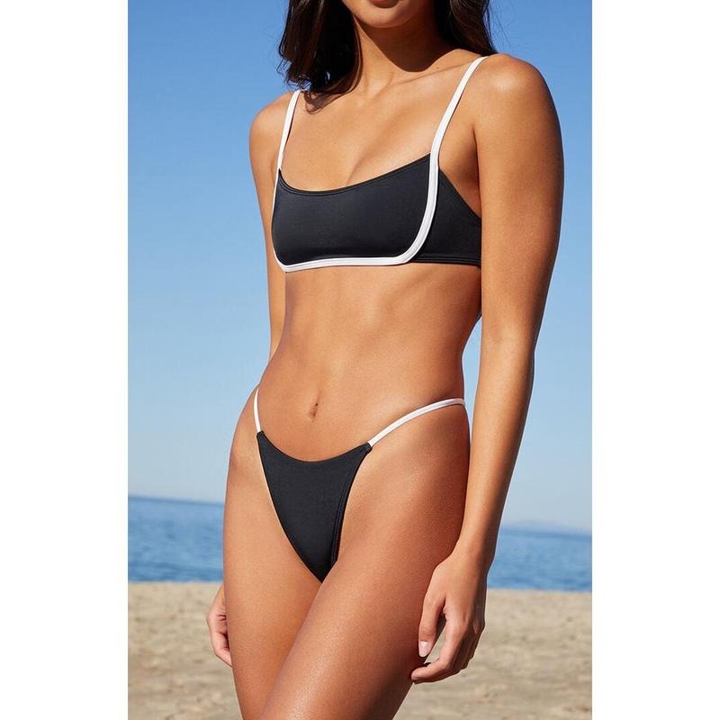 Pacsun Women's Black Kierra High Cut Bikini Bottom T-Shirts, Hoodie, Sweatshirt | DripVista.com