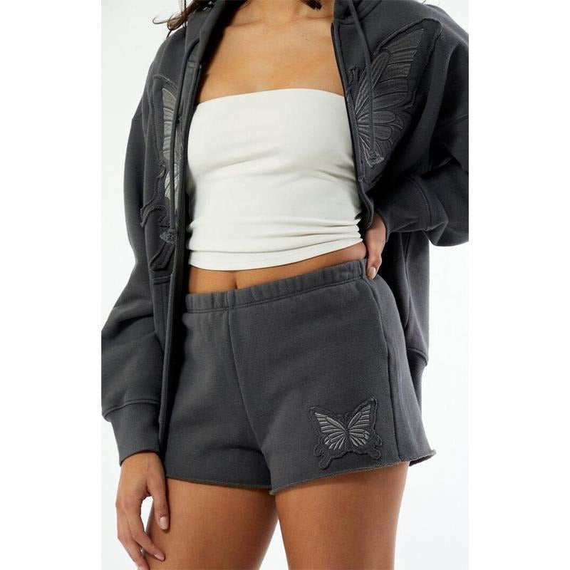 Pacsun Women's Butterfly Sweat Shorts T-Shirts, Hoodie, Sweatshirt | DripVista.com