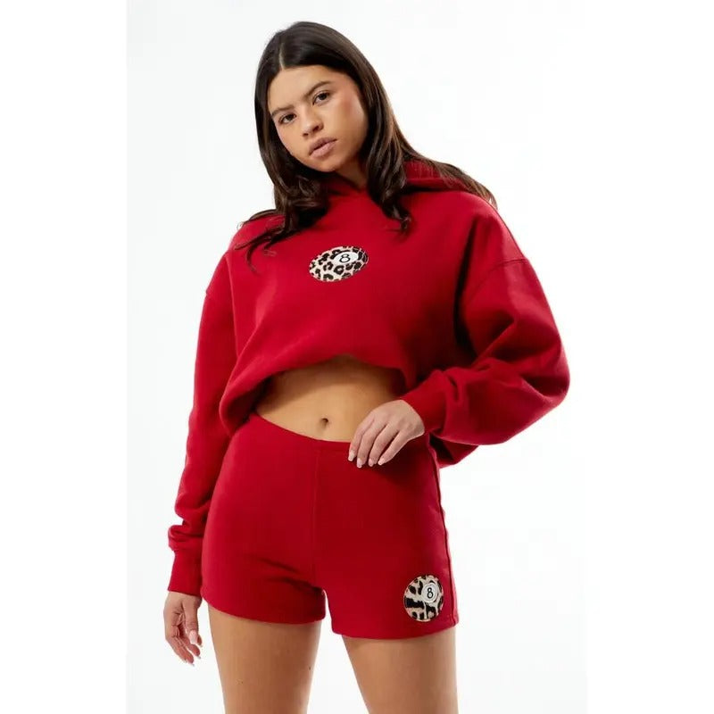 Pacsun Women's Leopard 8 Ball Applique Slim Sweat Shorts T-Shirts, Hoodie, Sweatshirt | DripVista.com