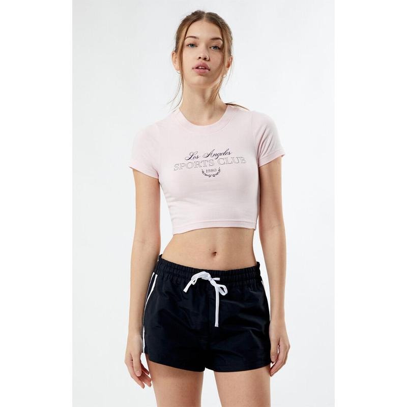 Pacsun Women's Los Angeles Sports Club Baby T-Shirt Hoodie, Sweatshirt | DripVista.com