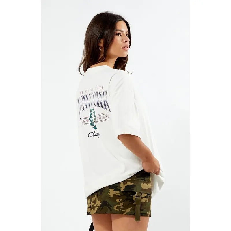 Pacsun Women's New York Oversized T-Shirt Hoodie, Sweatshirt | DripVista.com