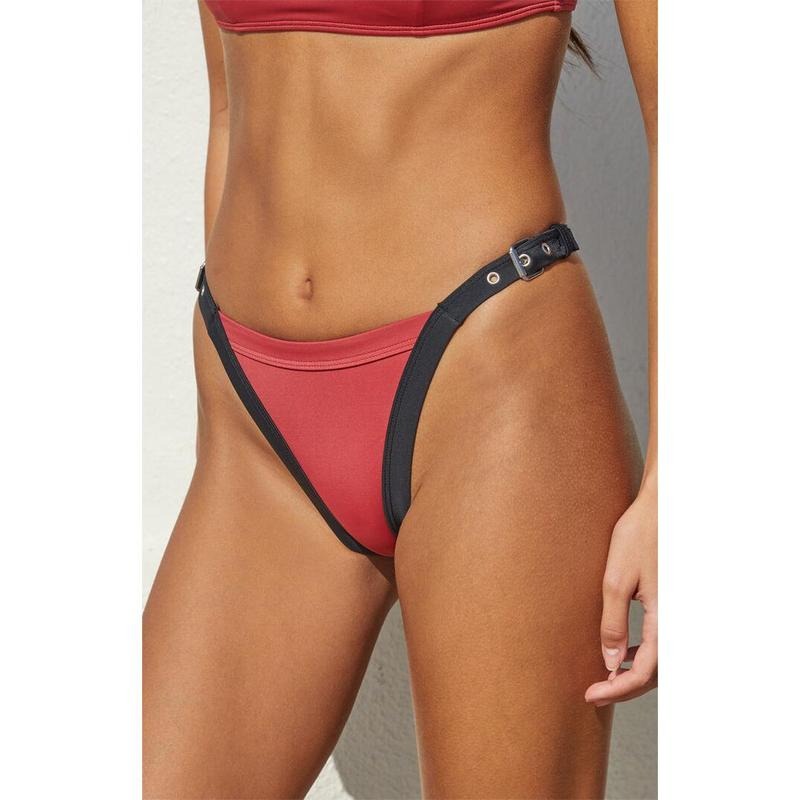 Pacsun Women's Red Belt Buckle High Cut Bikini Bottom T-Shirts, Hoodie, Sweatshirt | DripVista.com