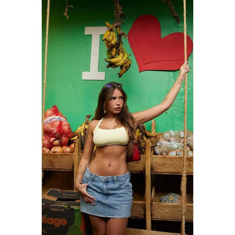 Pacsun Women's Yellow Amaranth Halter Bikini Top T-Shirts, Hoodie, Sweatshirt | DripVista.com