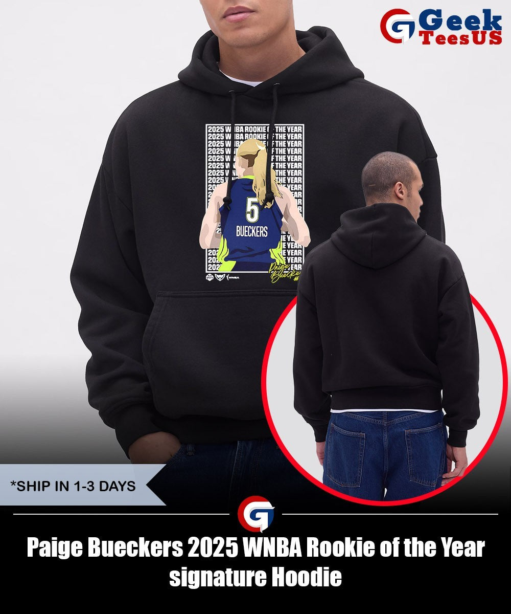 Paige Bueckers 2025 WNBA Rookie of the Year signature shirt