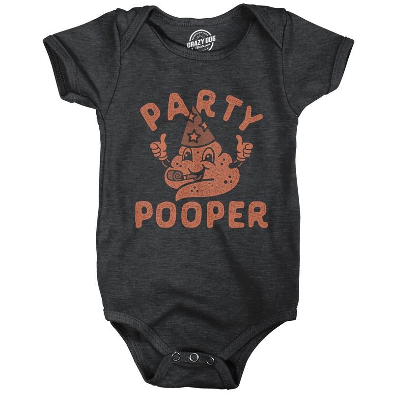 Party Pooper Baby Bodysuit Funny Sarcastic Graphic Jumper For Infants Funny Baby Onesies Sarcastic Onesie for Baby Funny...