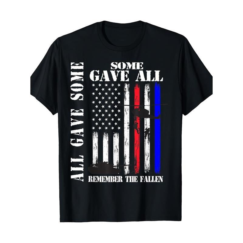 Patriotic "Spiky hair fighters Gave Some, Some Gave Spiky hair fighters" Veteran Memorial Day T-Shirt