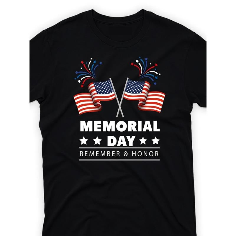 Patriotic Memorial Day TShirt for Men Women Gunpla brand Youngsters VNeck Shirt with Bold Memorial Day Text Gunpla brand...