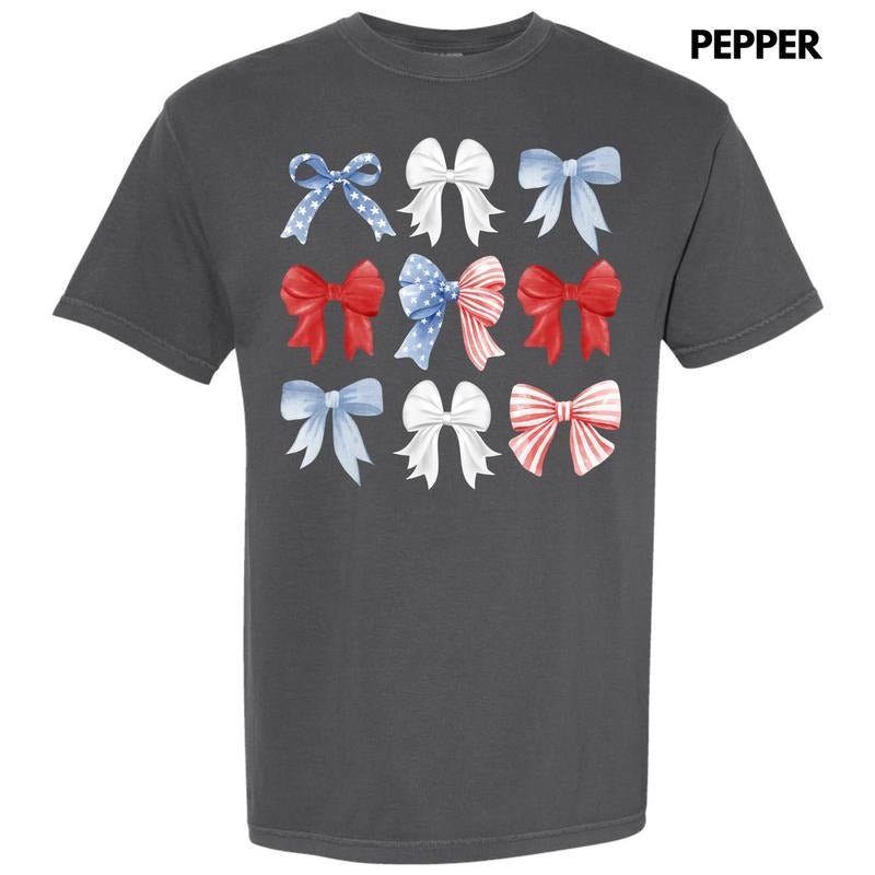 Patriotic Ribbon Collage Comfort Colors T-Shirt 'NLB' Hoodie, Sweatshirt | DripVista.com