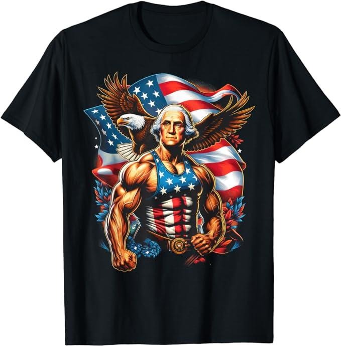 Patriotic Shirts For Men, 4th of July Patriotic Funny George Washington July 4th USA T-Shirt Menswear Top Casual Cotton...