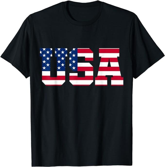 Patriotic Shirts For Men, USA Flag T-Shirt Menswear Top Casual Cotton Fashion Basic Hoodie, Sweatshirt | DripVista.com