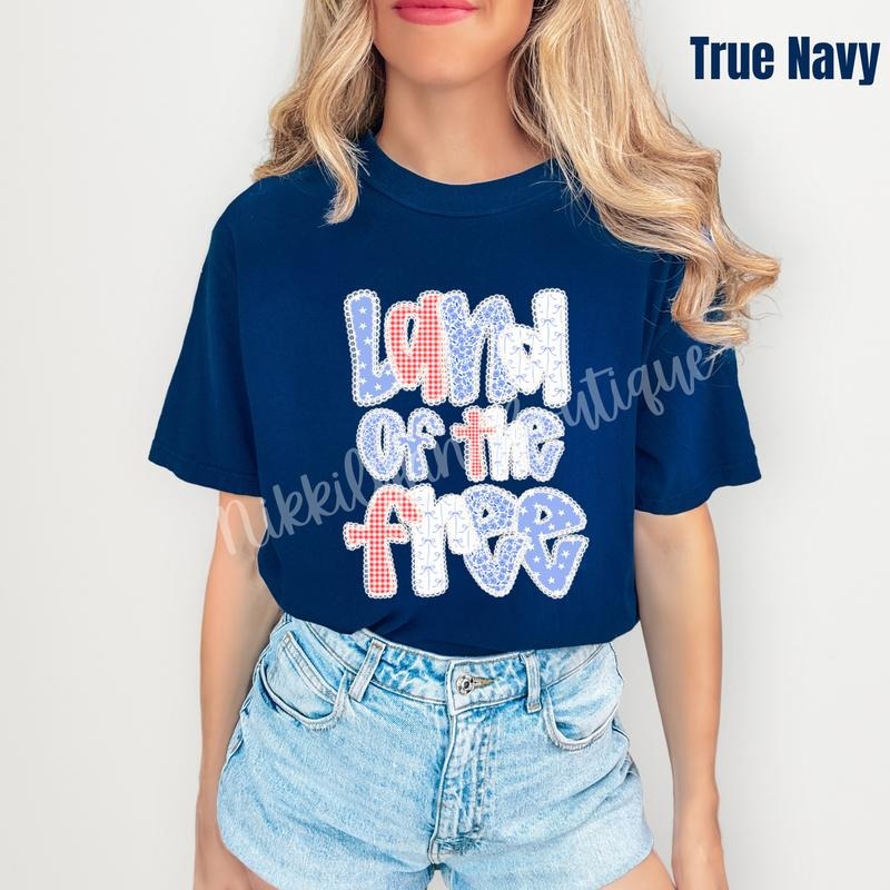 Pattern Land Of The Free Comfort Colors T-Shirt 'NLB' Hoodie, Sweatshirt | DripVista.com