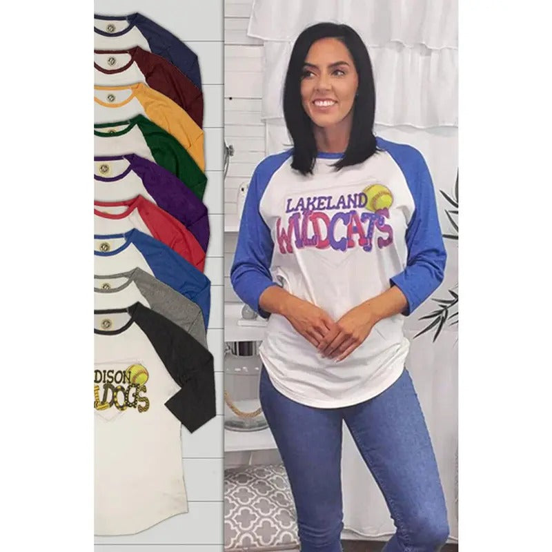 Patterned Home Plate Softball Raglan T-Shirts, Hoodie, Sweatshirt | DripVista.com