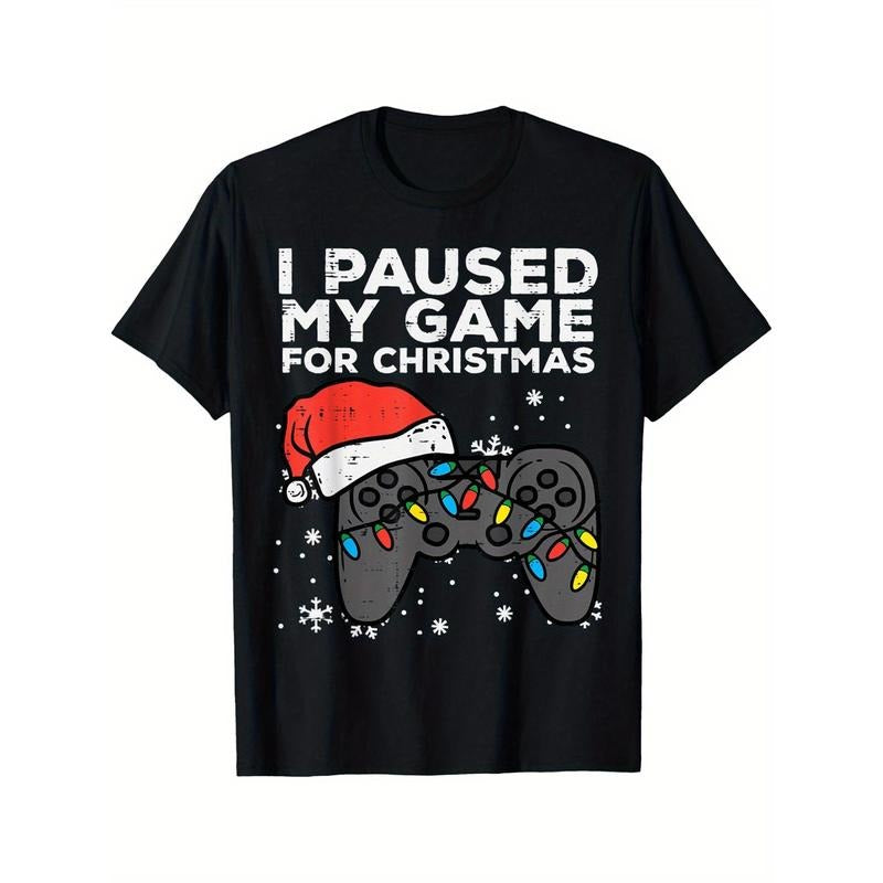 Paused My Game Christmas Gamer Xmas Men Boys Kids Youth Teen T-Shirt made in usa Hoodie, Sweatshirt | DripVista.com