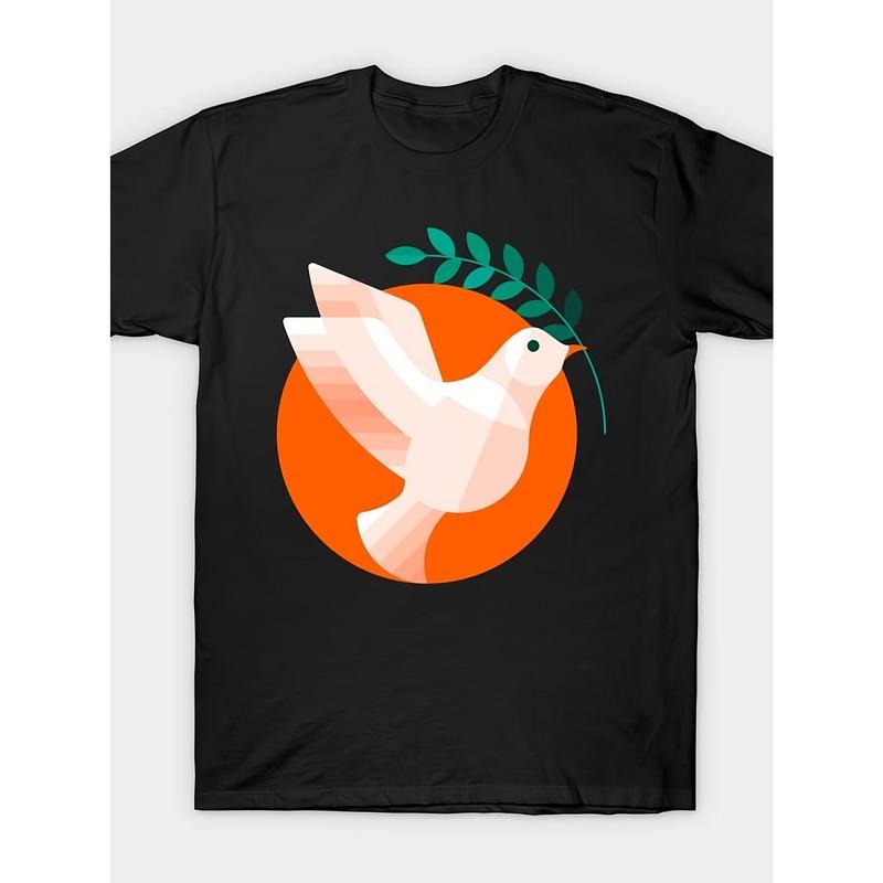 Peace Dove Gift, Jumpman FOG, Breathable, Lightweight - Regular Fit - Machine Washable, Comfortable Cotton Crew Neck...