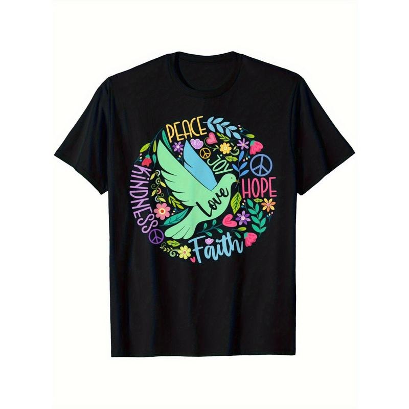 Peace Hope Love Peace Bird World Peace Day T-Shirt, Men'WB shield Casual Fashion T-Shirt, Hoodie, Sweatshirt | DripVista.com