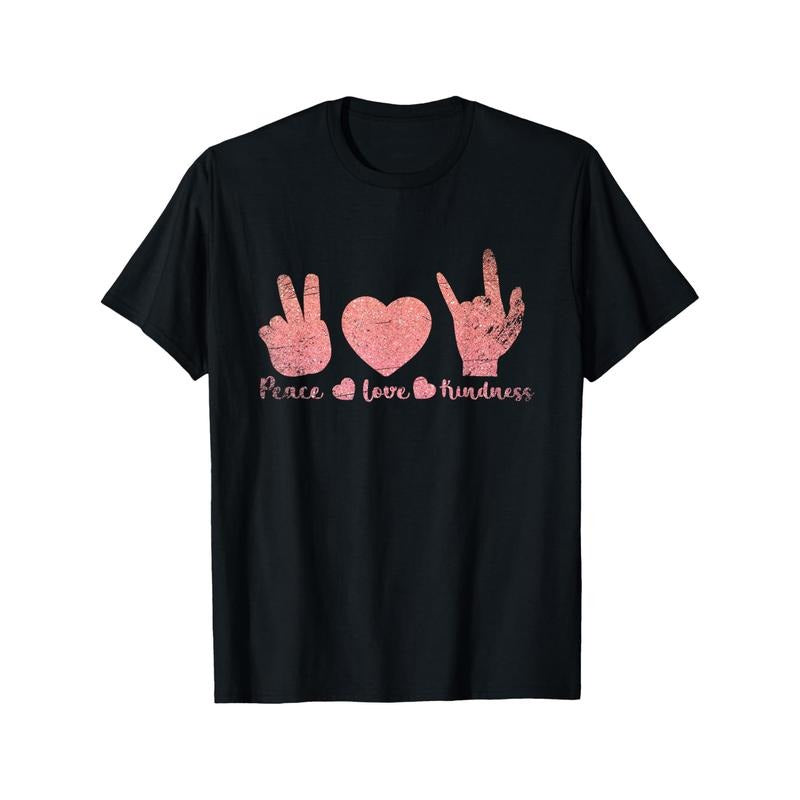 Peace Sign Cotton T-Shirt