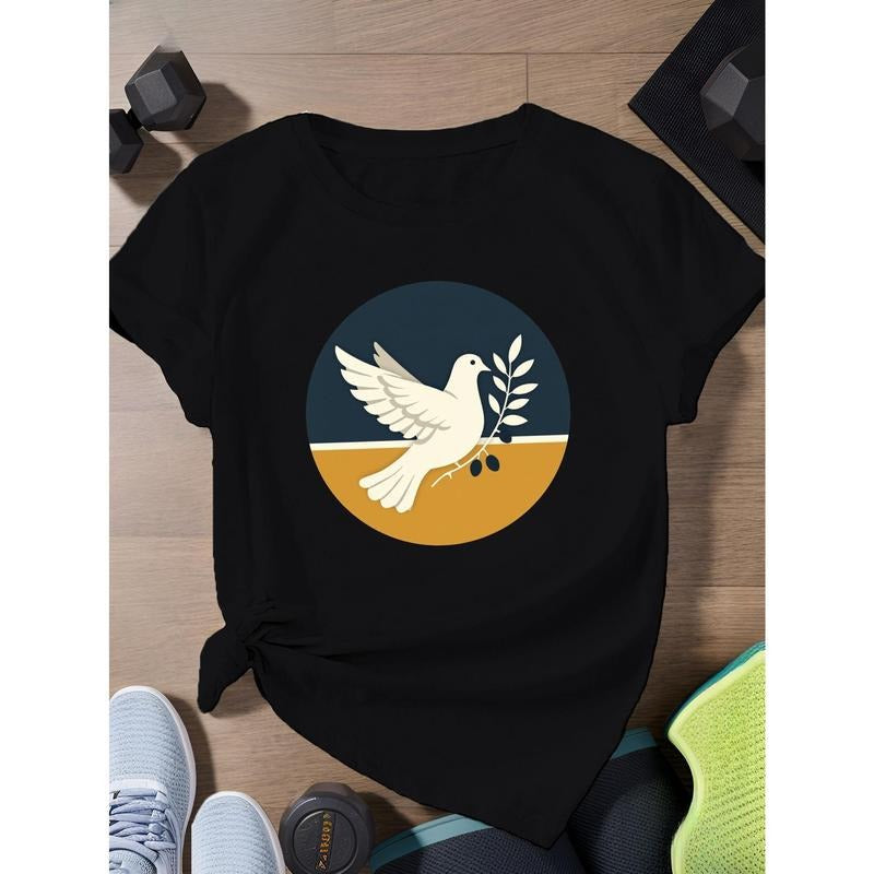 Peace White Dove with Olive Branch Women'WB shield Plus Size Sports Short Sleeve T-Shirt style 02 Hoodie, Sweatshirt