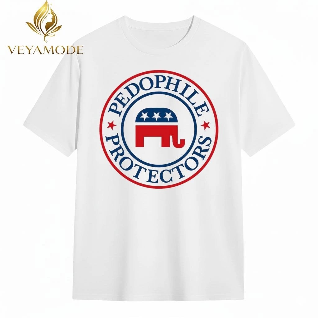 Pedophile Protectors elephant Republican Party tee