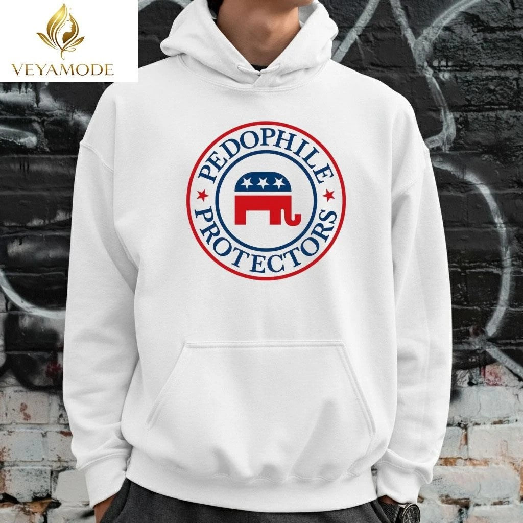Pedophile Protectors elephant Republican Party tee