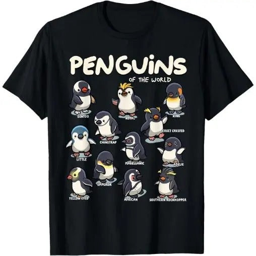 Penguin Penguins Animals of the World Penguin Lovers T-Shirt Made in USA Hoodie, Sweatshirt | DripVista.com