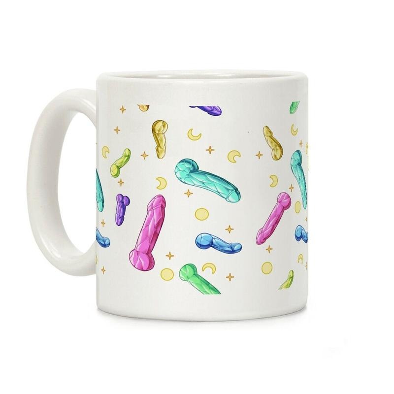 Penis Crystal Pattern Coffee Mug 11oz-15oz, funny Coffee Mug, Gift Ideas