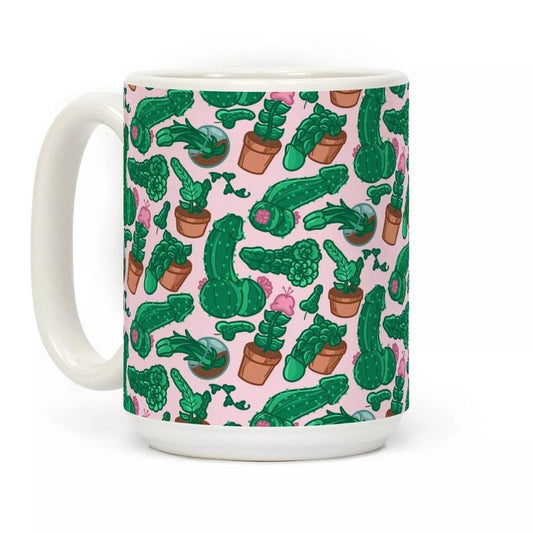 Penis Plants Pattern Coffee Mug 11oz-15oz, Printed in the USA, Handy for Coffee and Tea, Funny Coffee Mug, Gift Ideas