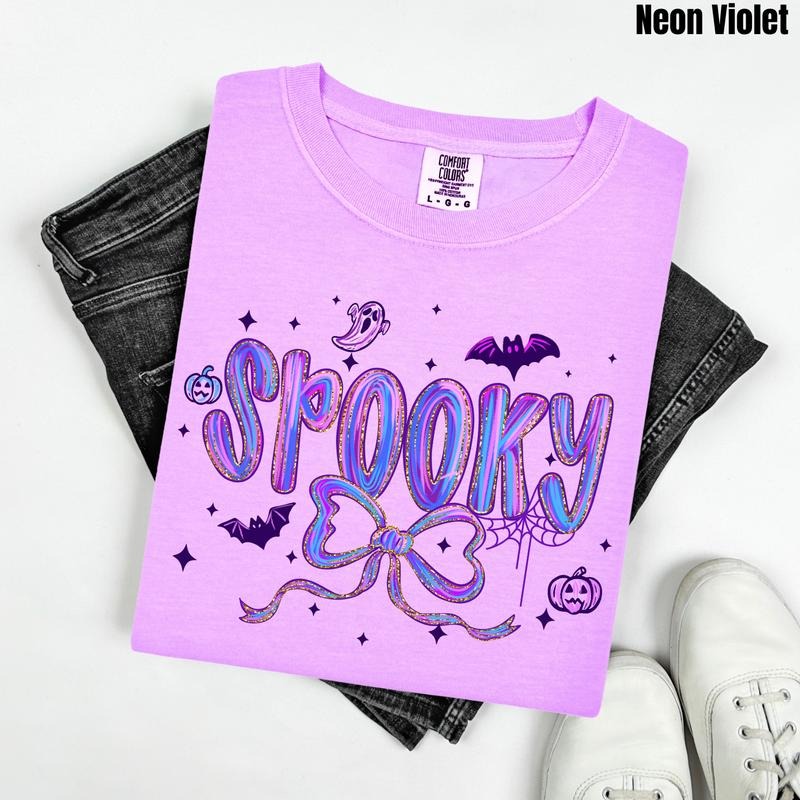Perfectly Purple Spooky Comfort Colors T-Shirt 'NLB' Hoodie, Sweatshirt | DripVista.com