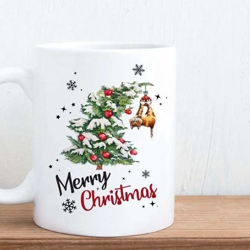 Personalized Cat Destroying Christmas Tree Ceramic FOG Cup Custom Cat Mom Who T-Shirts, Hoodie, Sweatshirt | DripVista.com