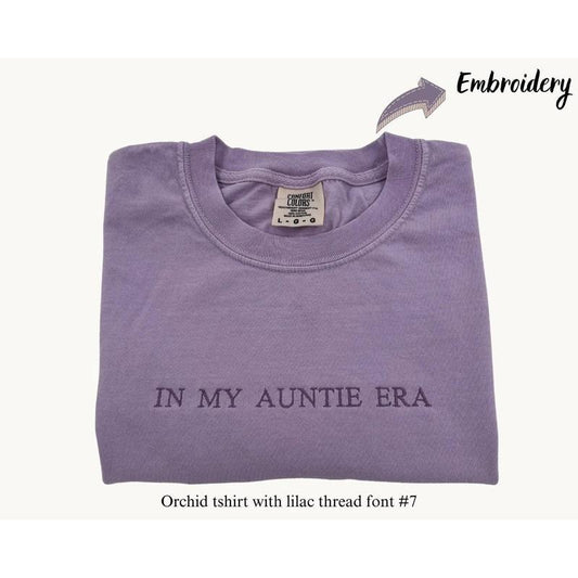 Personalized Comfort Colors T-Shirt, Custom Embroidered T-Shirts, Embroidered Comfort Colors Tee, Custom Embroidery,  Mother's Day Gift