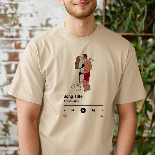 Personalized Couple Portrait T-Shirt, Custom Photo & Song Shirt, Album Music Shirt, Song Name T Shirt, Artist Name Shirt, Animated Art Photo T-Shirt, Custom Portrait From Photo Hoodie