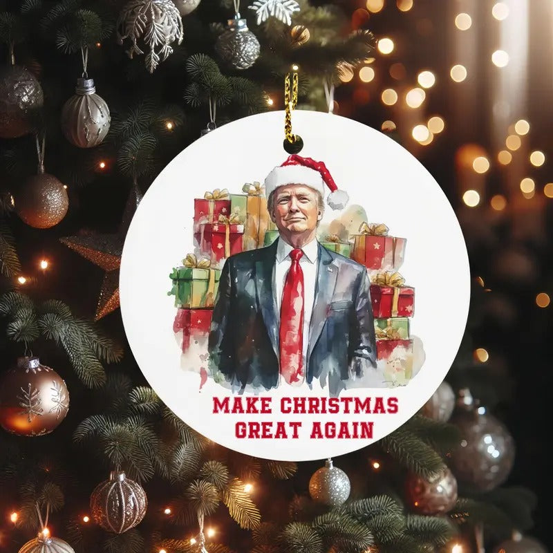 Personalized Donald Trump Christmas, Trump Christmas Ornament, Funny Christmas Ornament, President Ornament, Custom Trump Ornament 2024