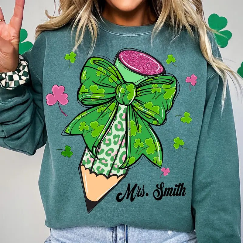 Personalized St Patricks Day Teacher Png Teacher St Patrick Png Lucky Teacher Png St Patrick Teacher Png Custom Teacher...