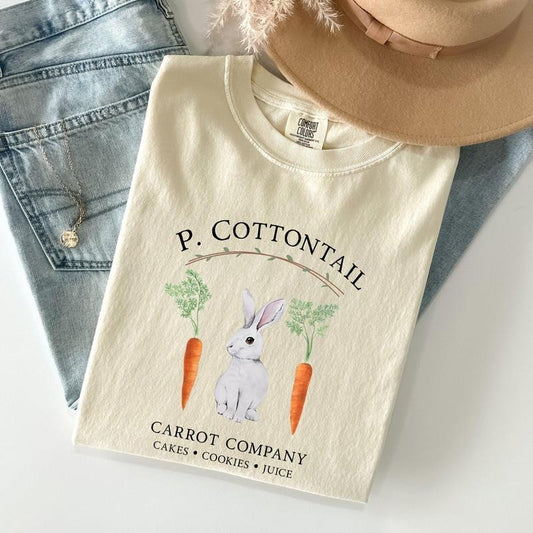 Peter Cottontail Carrot Company, Retro Farm Sign, Easter Comfort Colors Tshirt, Women's Crew Neck, Crewneck