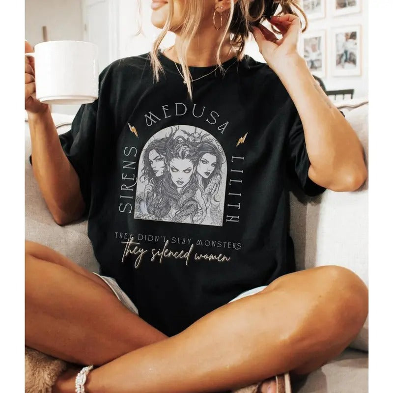 Petrify the Patriarchy Feminist Shirt The Female Gaze Medusa Shirt Leftist Shirt Greek Mythology Literature Shirt Witchy Shirt