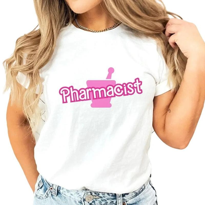 Pharmacist Gift Pharmacist T-Shirt for Women Red plumber brand Pharmacy, Gift Pink Doll Shirt Casual Clothing Hoodie,...