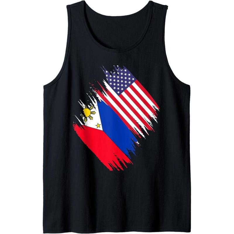 Philippines USA Flag American Filipino Pride Philippines Tank Top made in USA T-Shirts, Hoodie, Sweatshirt | DripVista.com