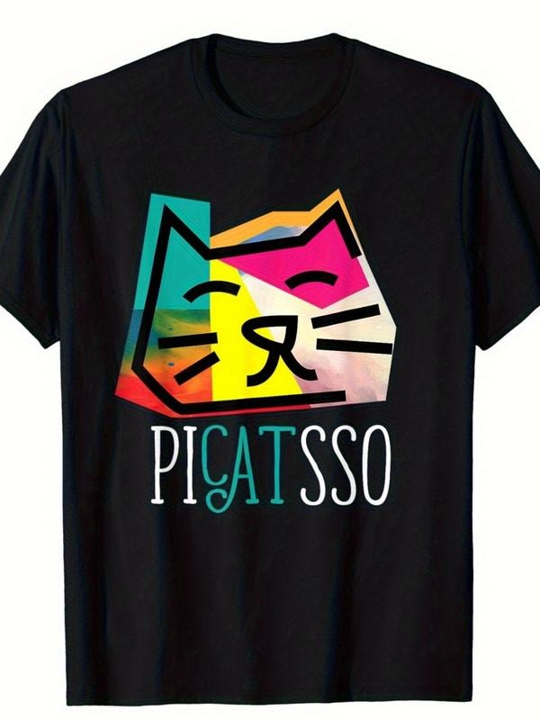 Picasso Style Cat T-Shirt For Art Lovers Gunpla brand Creative Souls Summer Streetwear Hoodie, Sweatshirt | DripVista.com