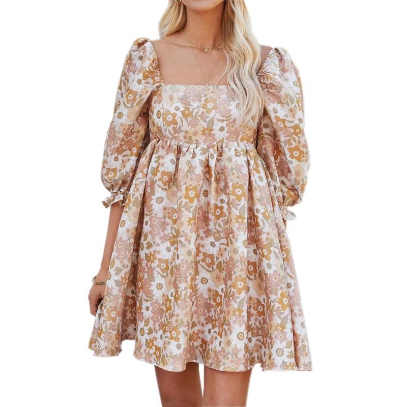 PiePieBuy Women'WB shield Fashion Summer Pleated Button Short Sleeve T-shirt Summer V-Neck Solid Casual Top Floral...